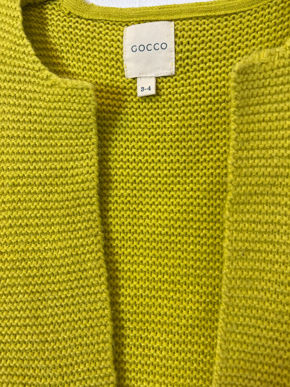 GOCCO. Chaleco punto mostaza. T 4-5 años