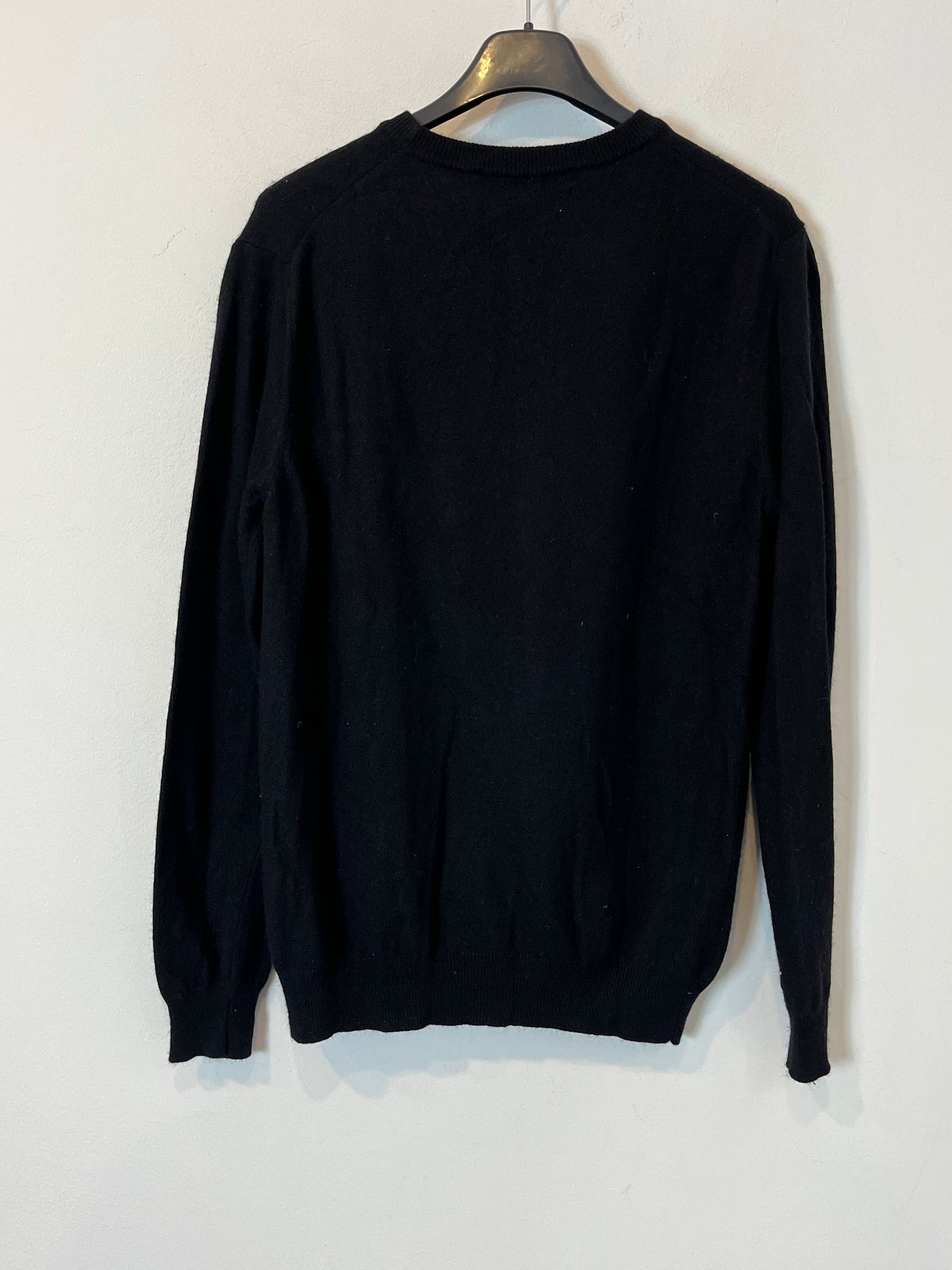 LOVE MOSCHINO. Jersey negro logo con lana. T S