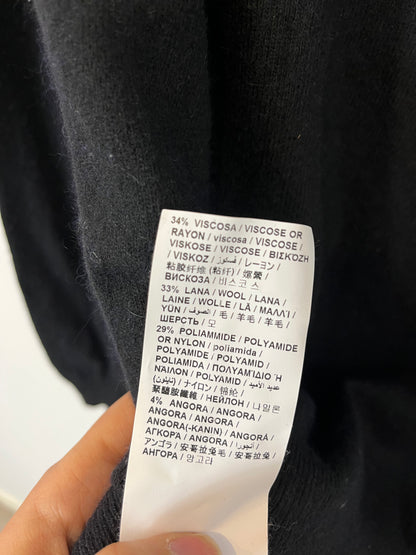 LOVE MOSCHINO. Jersey negro logo con lana. T S