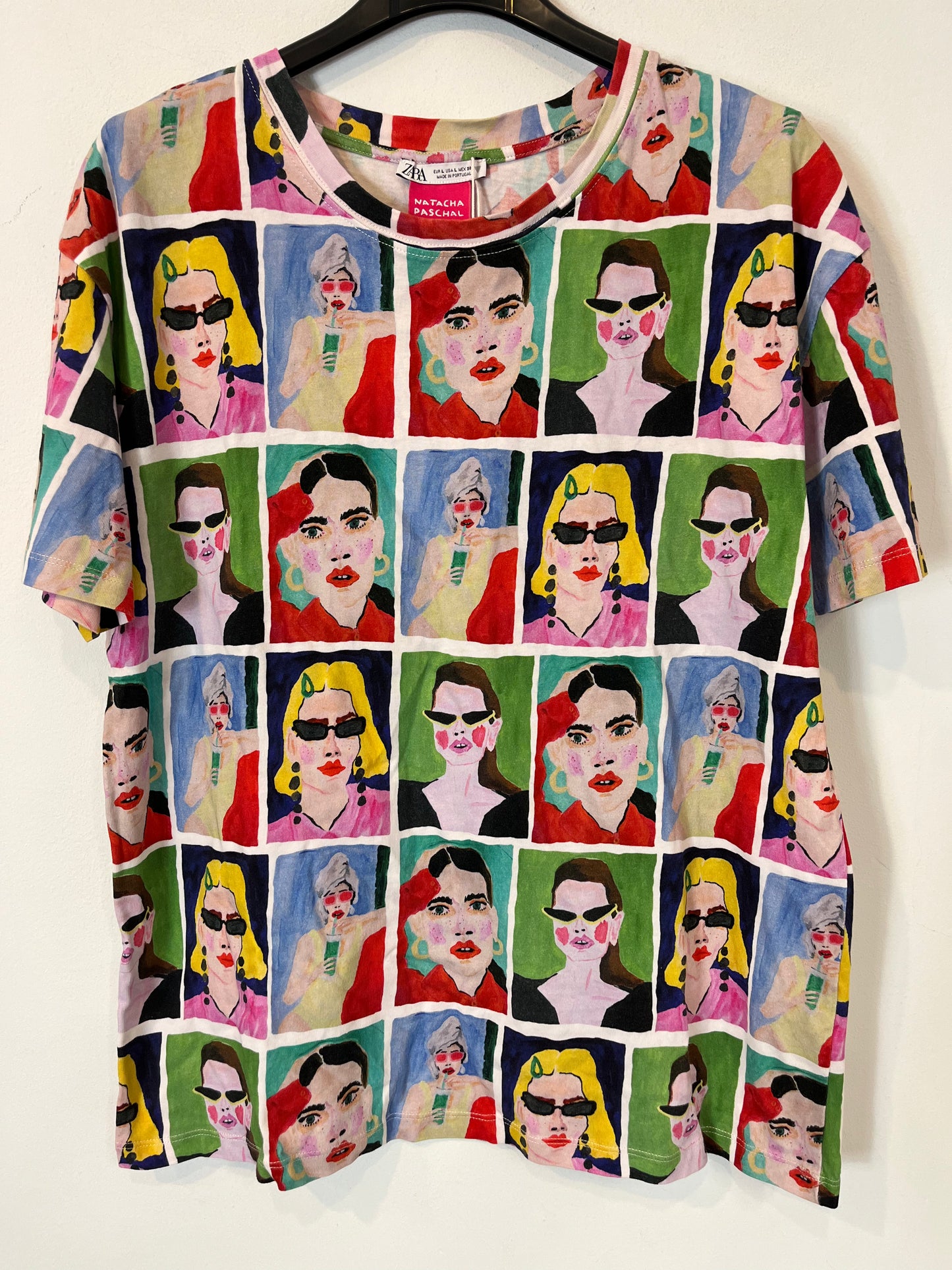 ZARA x NATASHA PASCHAL. Conjunto caras colores. T L (S/M)