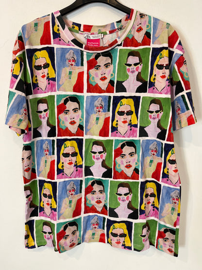 ZARA x NATASHA PASCHAL. Conjunto caras colores. T L (S/M)