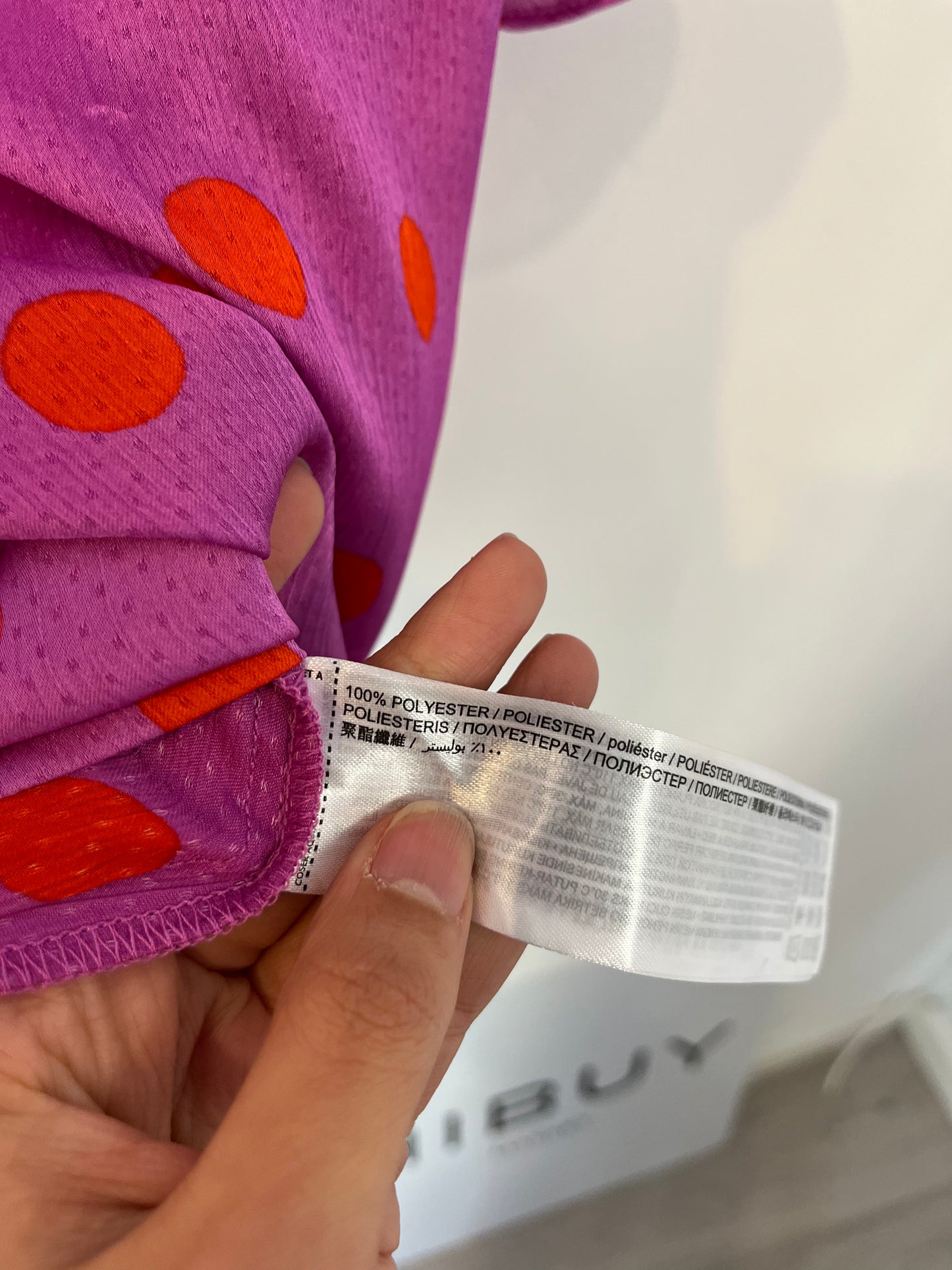 MANGO. Top fluido morado lunares. T XS