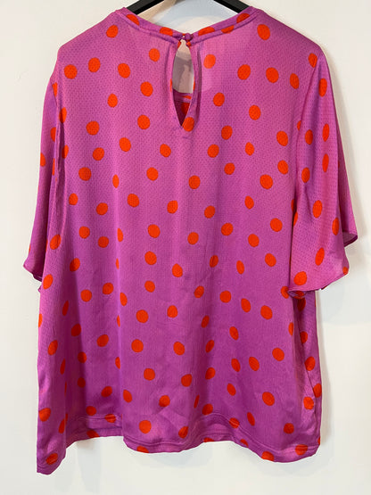 MANGO. Top fluido morado lunares. T XS