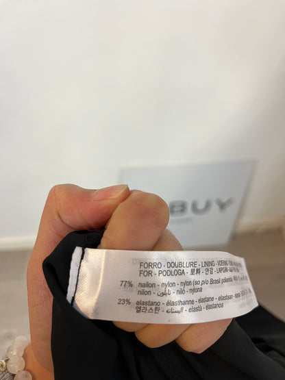 ZARA. Pantalón elástico costras con cremalleras . T L