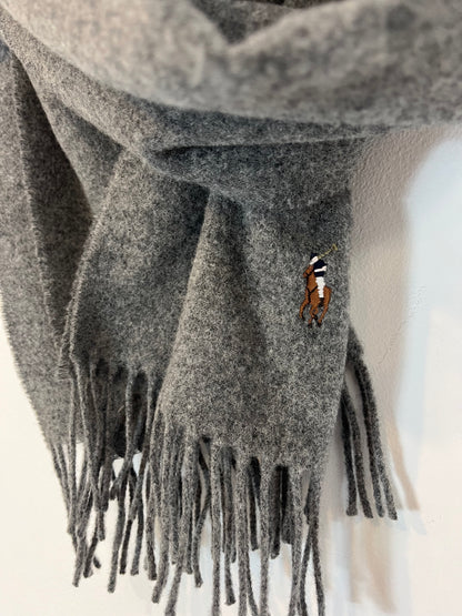 POLO RALPH LAUREN . Bufanda lana gris
