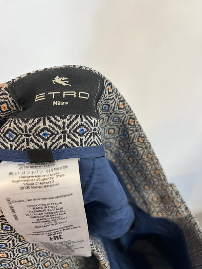 ETRO. Pantalón textura estampado geométrico. T 44(40)