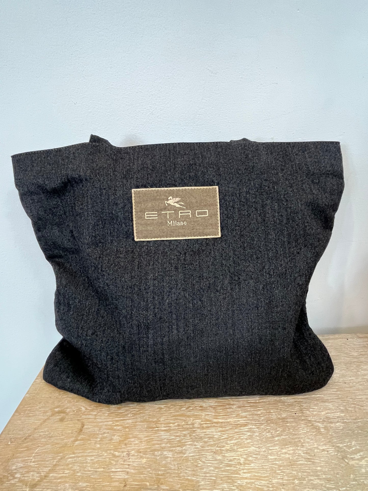 ETRO. Bolso tote gris logo