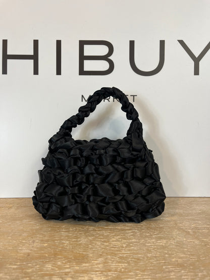 MIISTA LONDON. Bolso de mano seda  trenzado