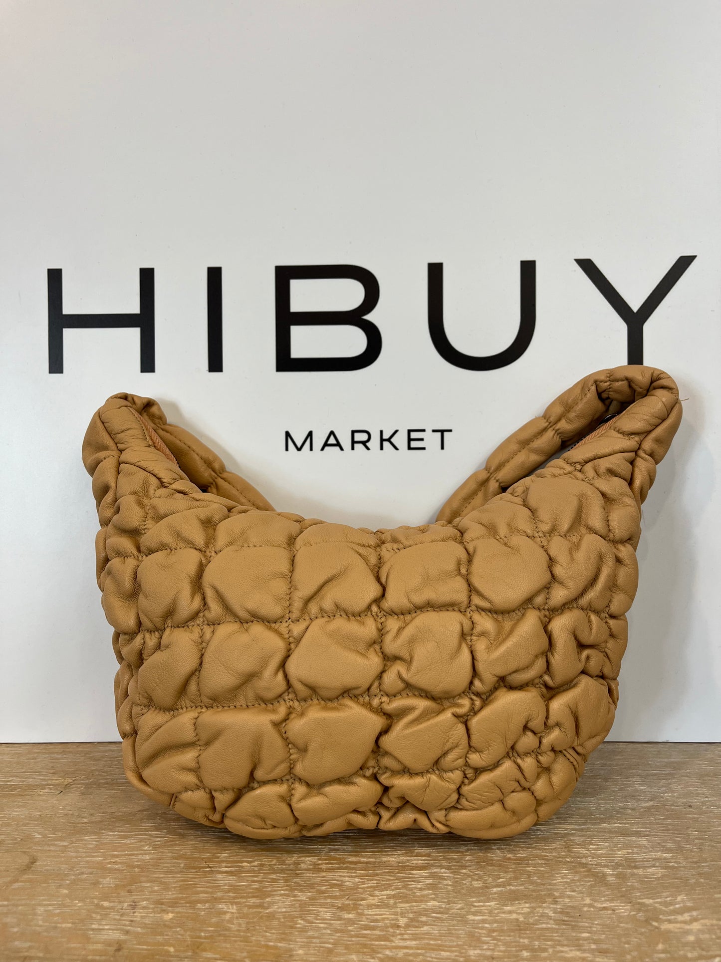 VINTAGE CENTURY. Bolso camel piel guateado