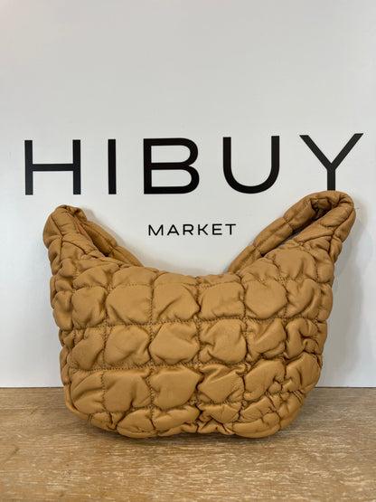 VINTAGE CENTURY. Bolso camel piel guateado