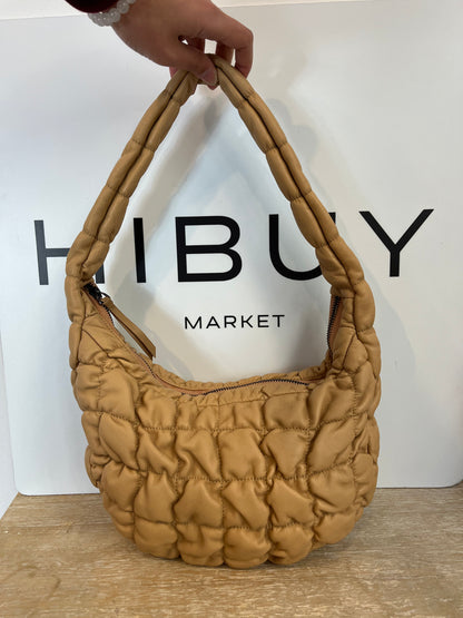 VINTAGE CENTURY. Bolso camel piel guateado