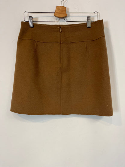 MAxMARA. Falda camel lana. T 40