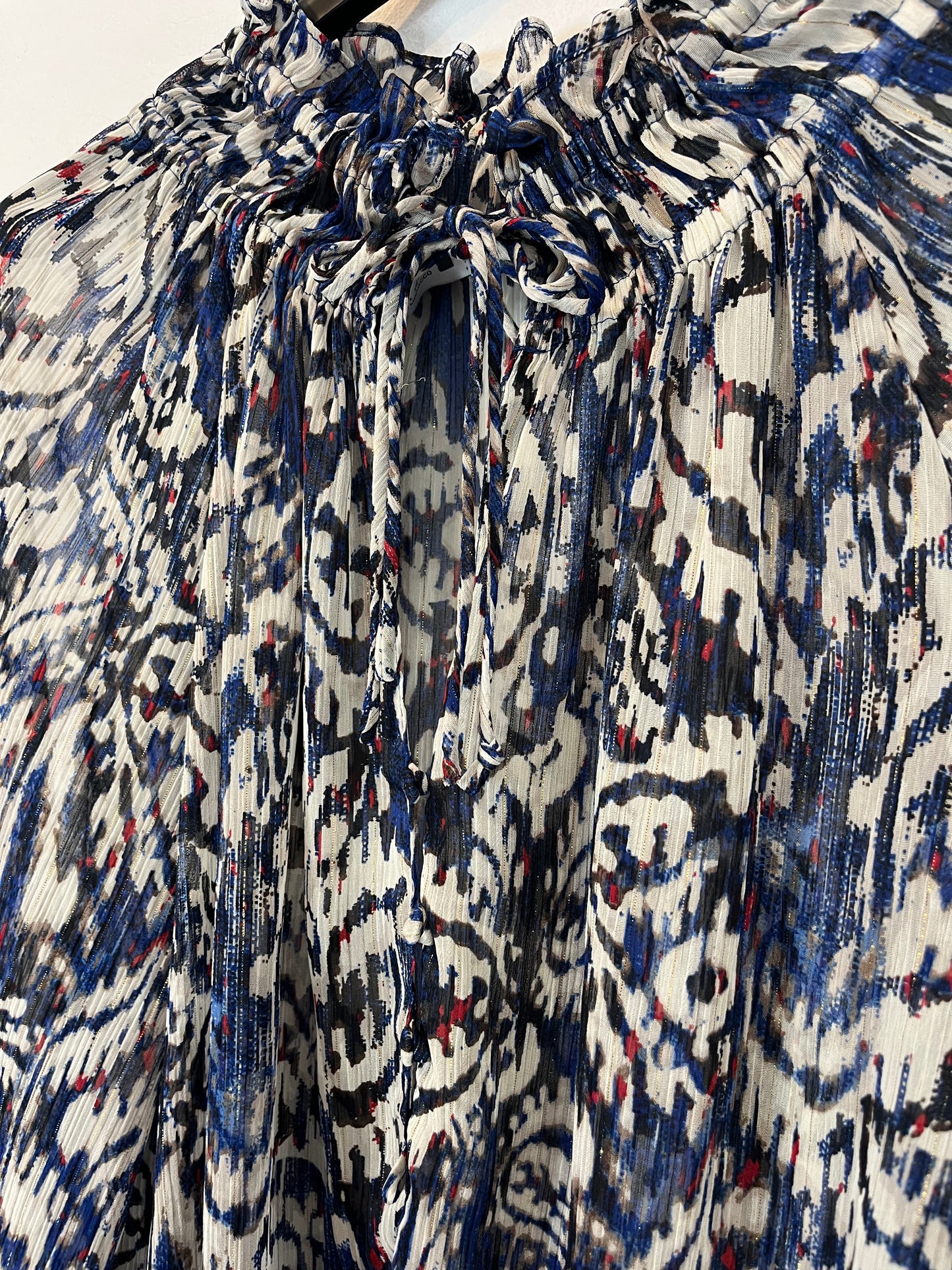 ZARA. Semi-sheer printed blouse. TL