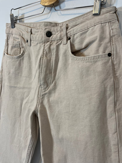 ZARA. Straight beige denim. Size 40
