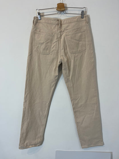 ZARA. Straight beige denim. Size 40