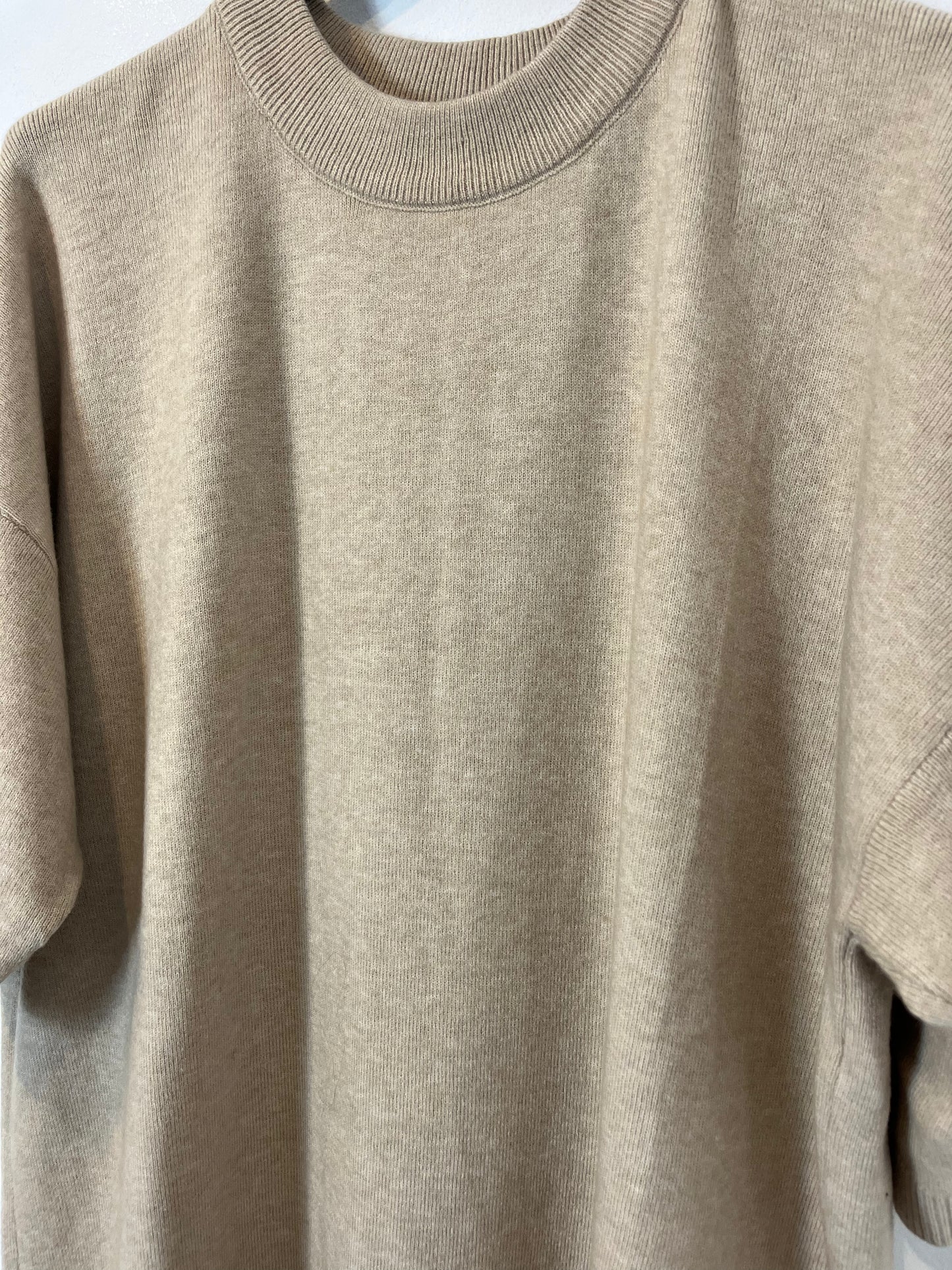 PARFOIS. Beige knitted midi dress. TM/L