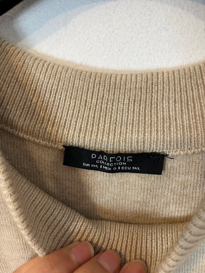 PARFOIS. Beige knitted midi dress. TM/L