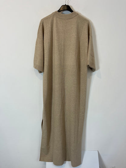 PARFOIS. Beige knitted midi dress. TM/L