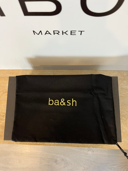 BA&amp;SH. Silver bow sandal. Size 38