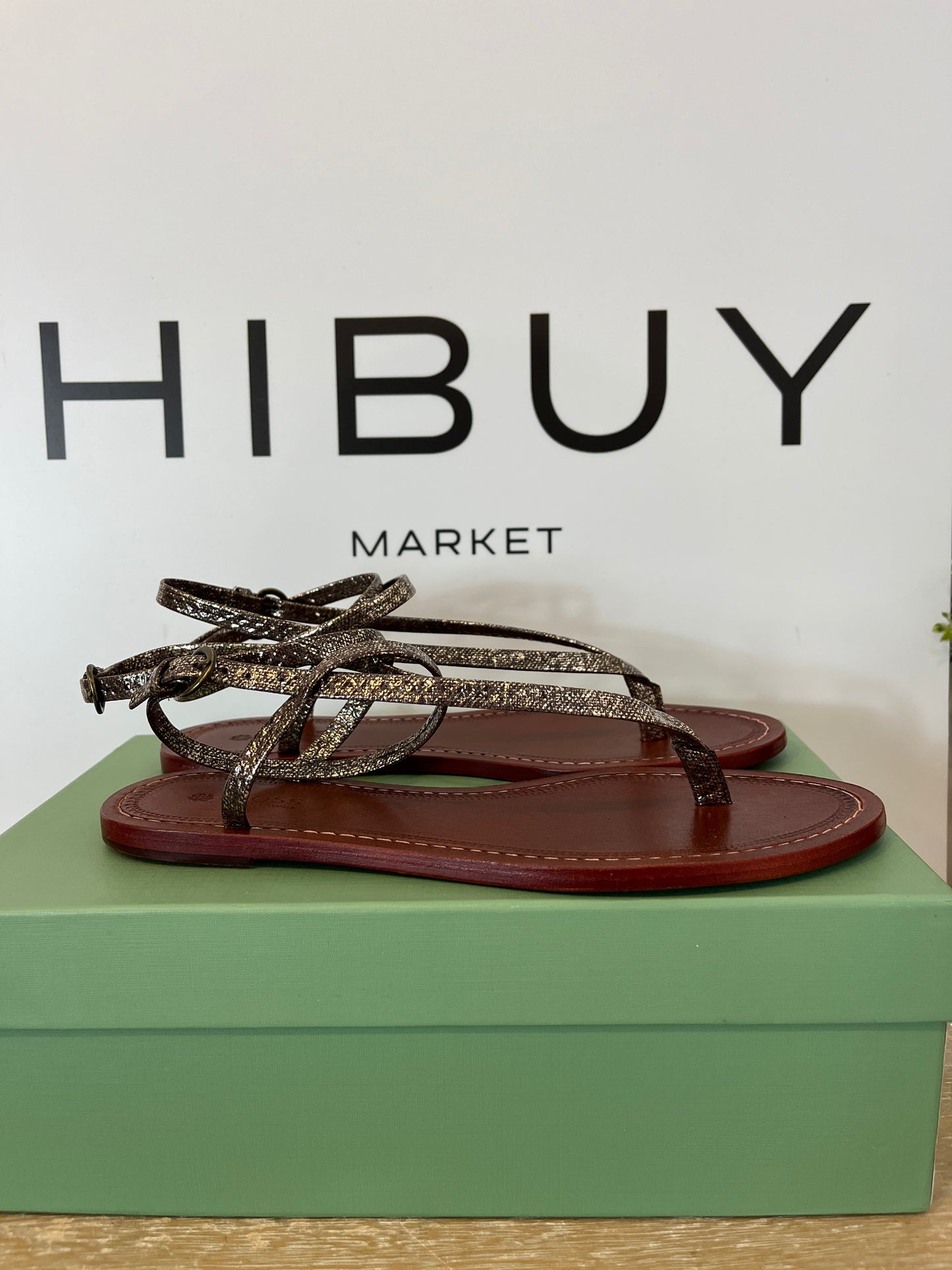 INTROPIA. Sandalia plana tiras cobre. T 38