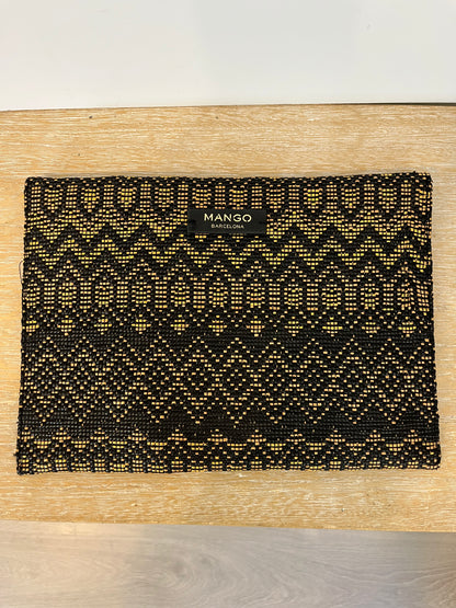 MANGO. Cartera de mano textura bicolor