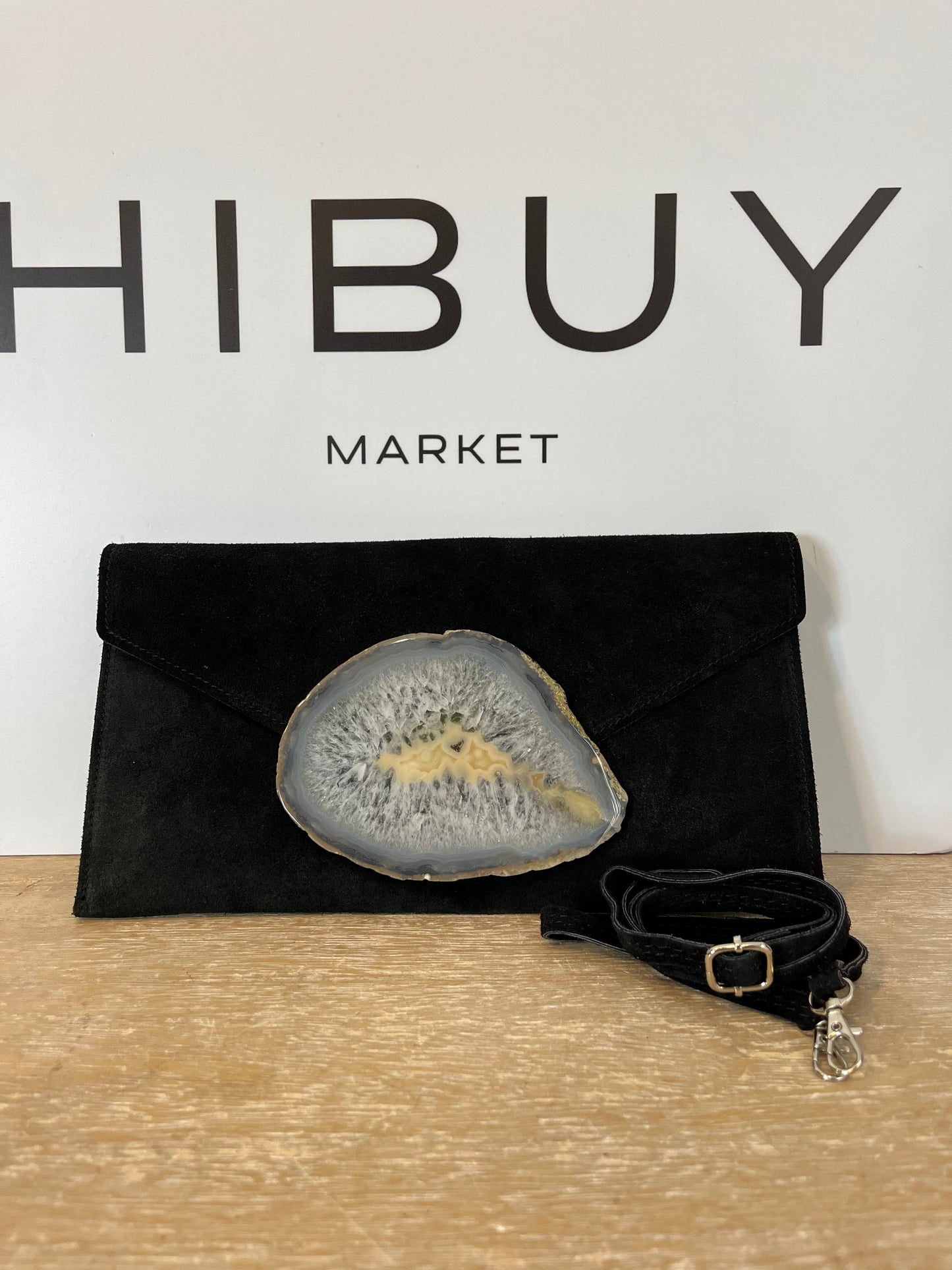 OTHER. Stone suede wallet/bag