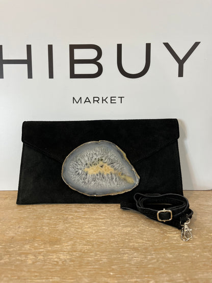 OTHER. Stone suede wallet/bag