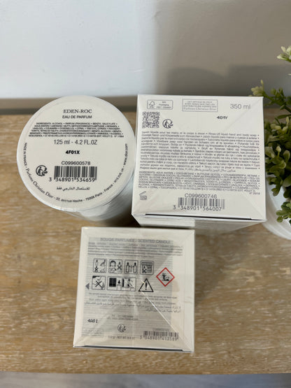 EDEN-ROC. Estuche agua de colonia, vela y crema hidratante