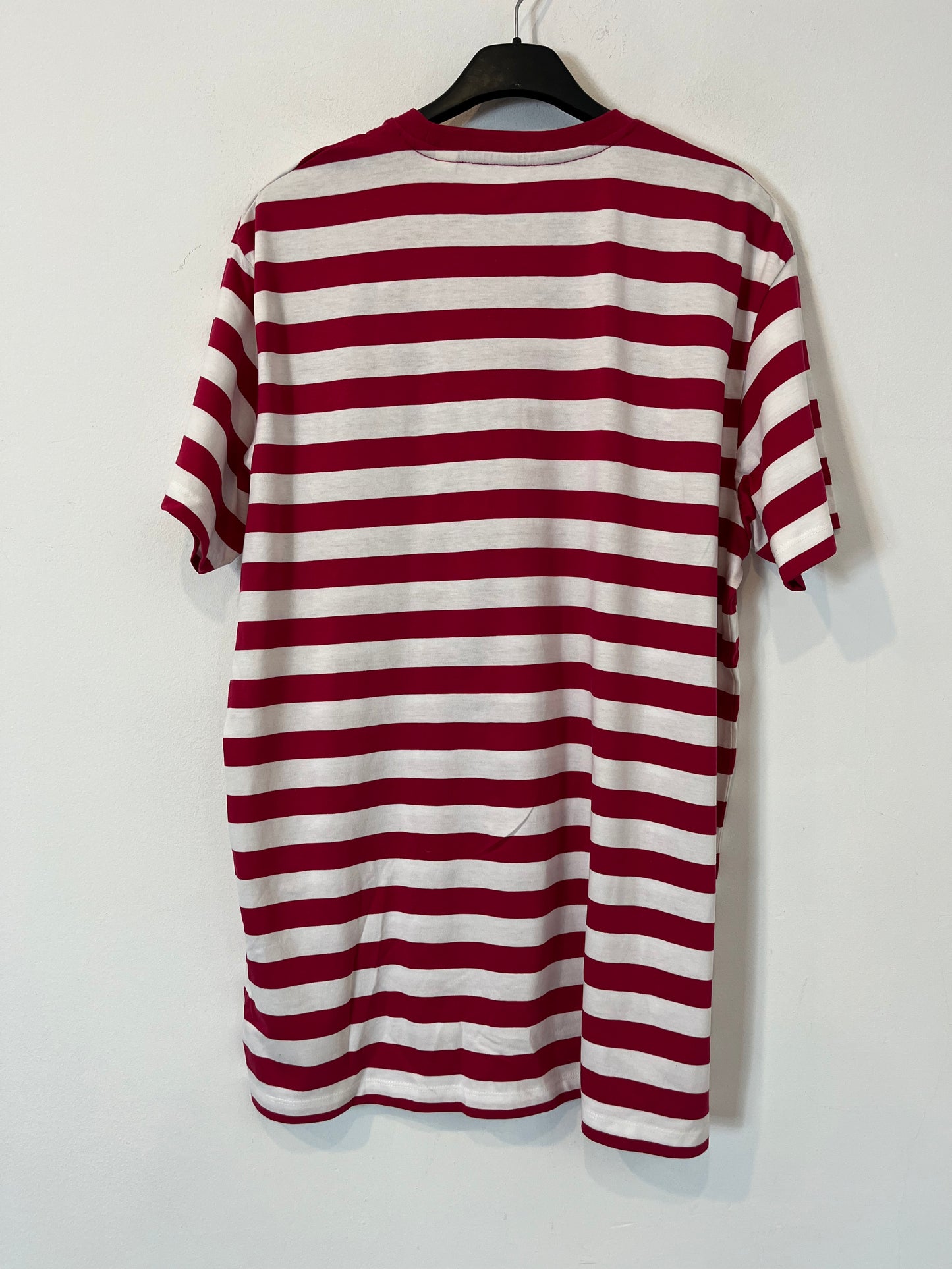 ESPRIT. Camiseta algodón rayas rojas. T L