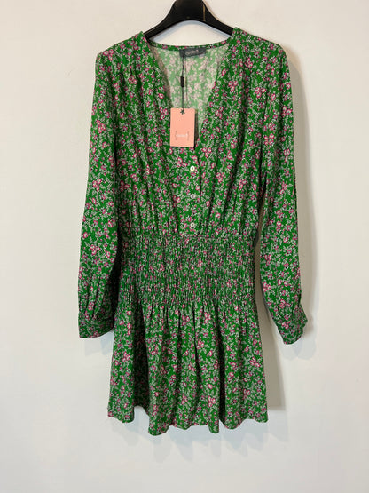 AZALEA. Flowy floral green dress. TS/M