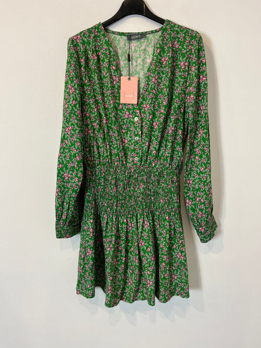 AZALEA. Flowy floral green dress. TS/M