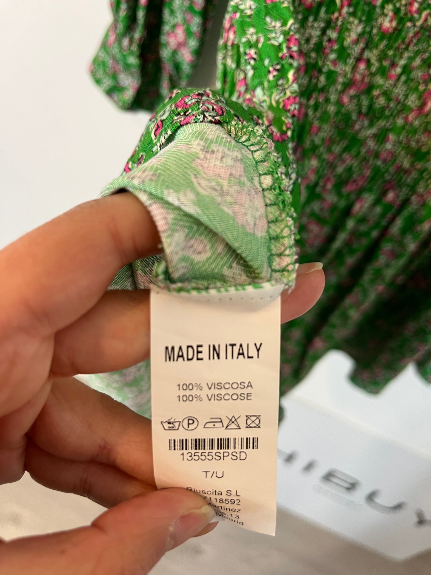 AZALEA. Flowy floral green dress. TS/M