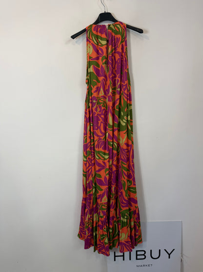 SFERA. Vestido largo con estampado de flores