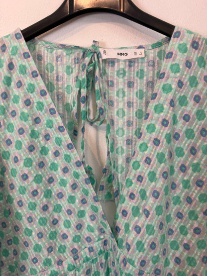 MANGO. Vestido largo estilo booho estampado floral
