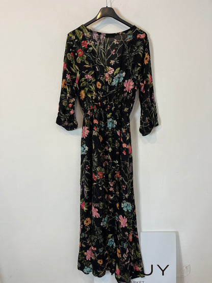 OTRAS. Vestido largo camisero flores. T S