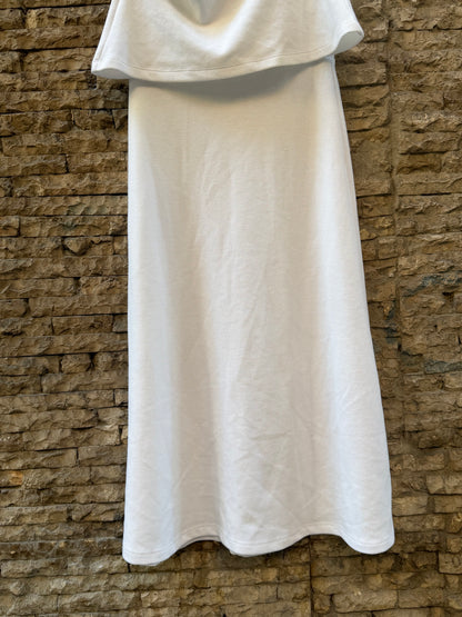 ZARA. Conjunto falda  y top blanco textura