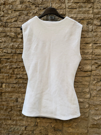ZARA. Conjunto falda  y top blanco textura