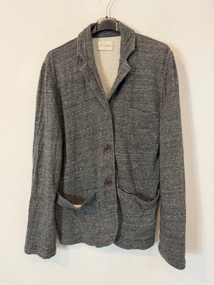 AMERICAN VINTAGE. Blazer gris jaspeado algodón