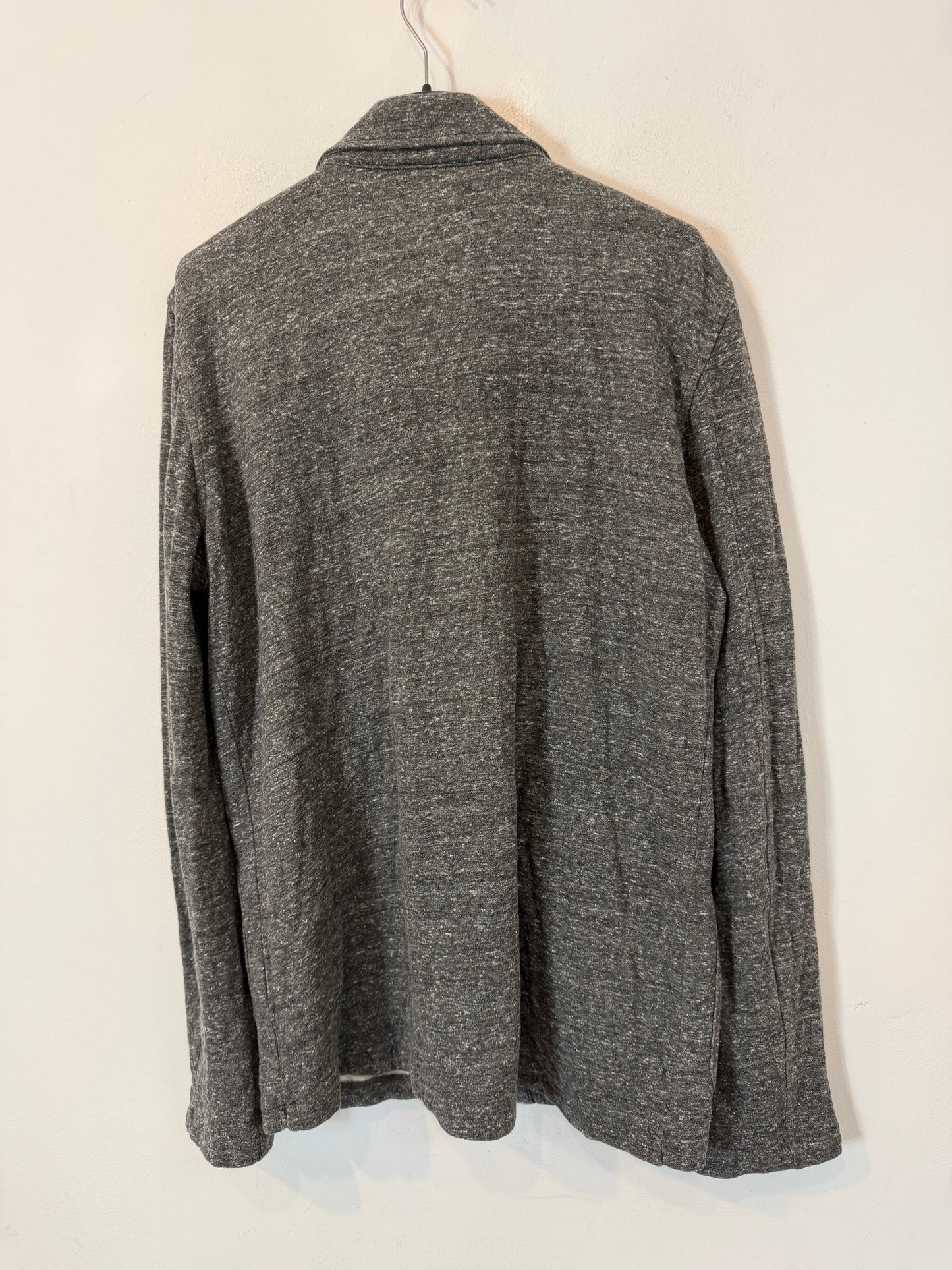 AMERICAN VINTAGE. Blazer gris jaspeado algodón