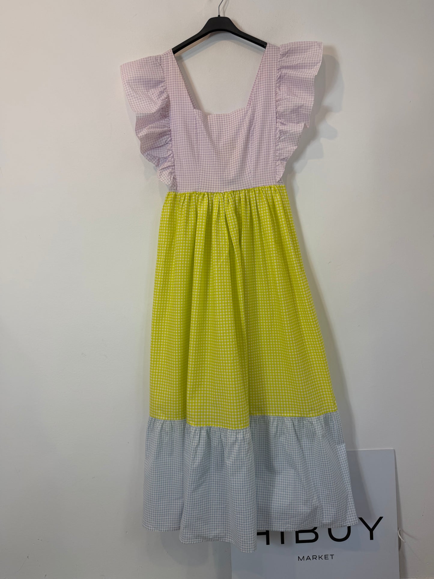 TIMIAMI. Vestido tricolor vichy