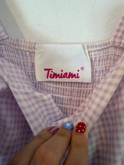 TIMIAMI. Vestido tricolor vichy