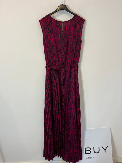 MICHAEL KORS. Vestido largo  plisado animal print. T S