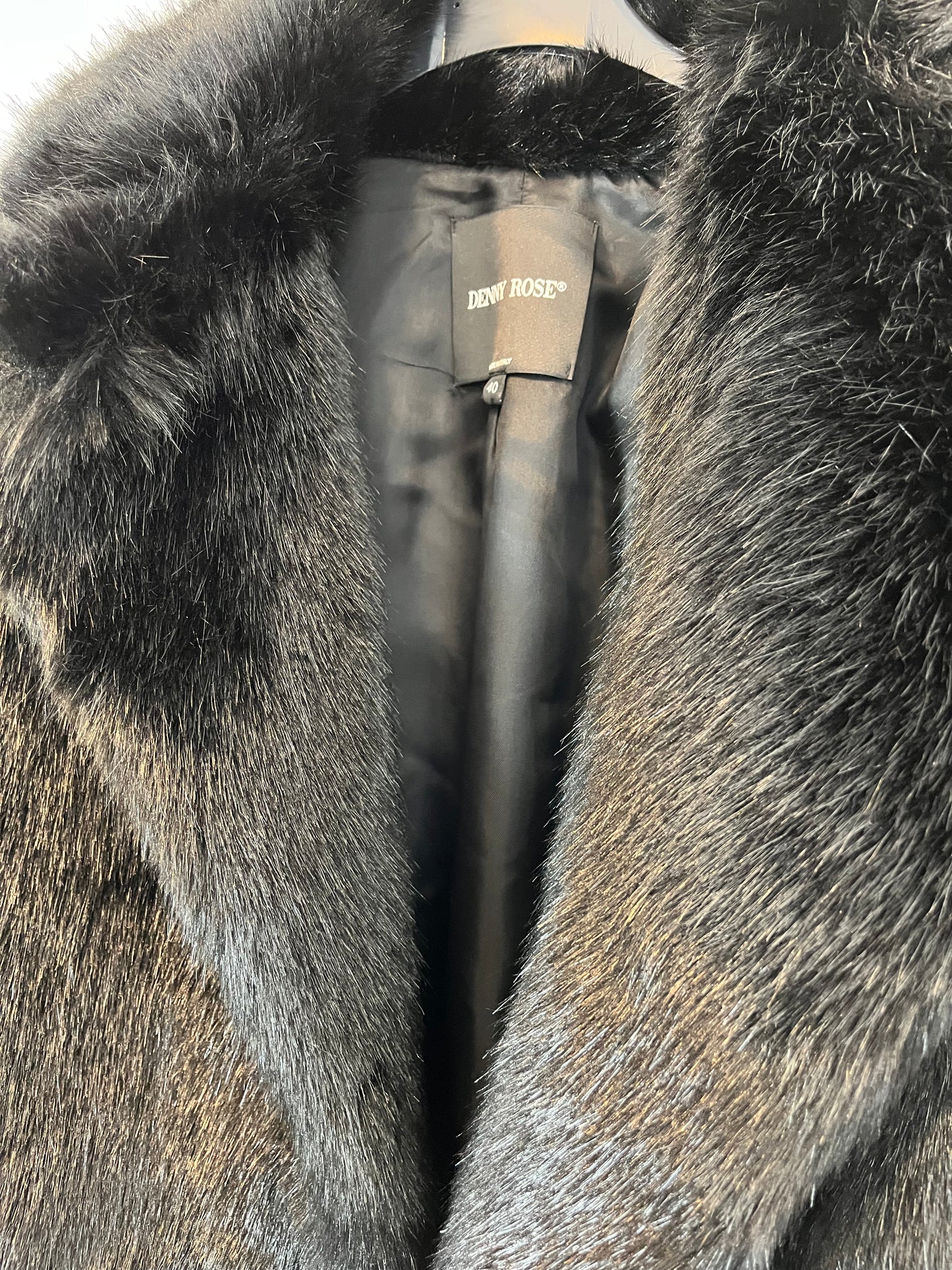 DENNY ROSE. Abrigo pelo doble textura. T 40 (S/M)