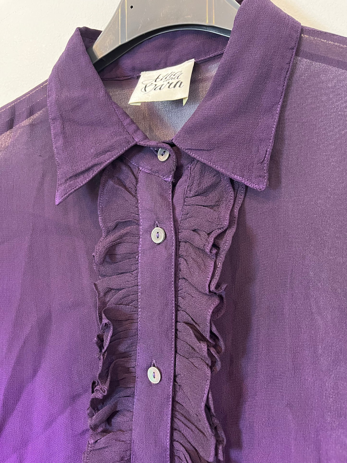 ATTIC AND BARN. Two-tone viscose blouse. T 42 (M)