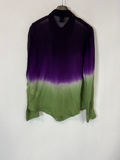 ATTIC AND BARN. Two-tone viscose blouse. T 42 (M)