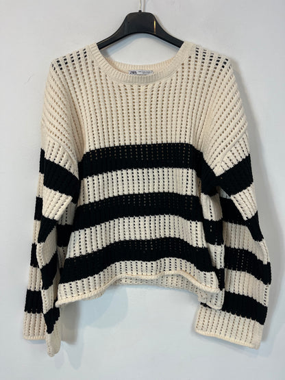 ZARA. Jersey punto rayas. T M