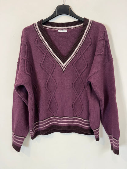 NOON. Purple V-neck sweater TS/M