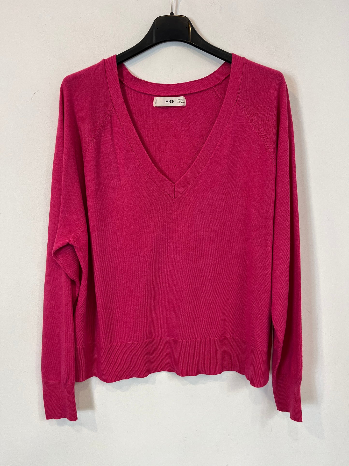 MANGO. Jersey fino fucsia. T S