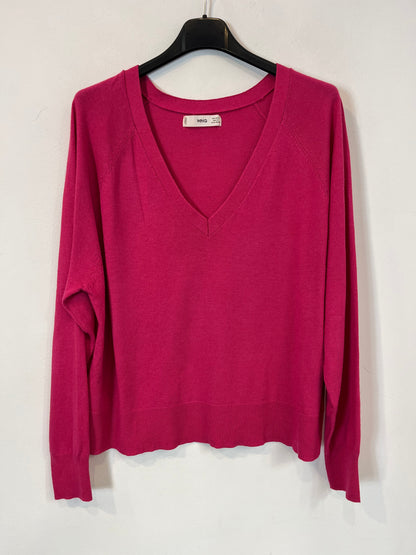 MANGO. Jersey fino fucsia. T S