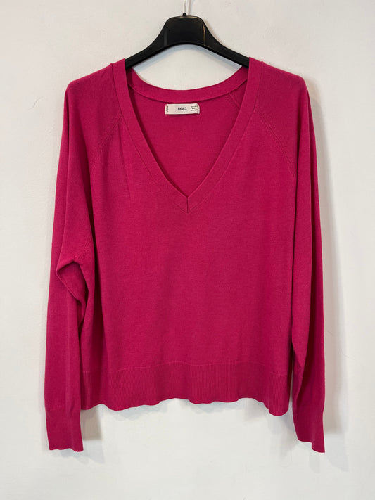 MANGO. Jersey fino fucsia. T S
